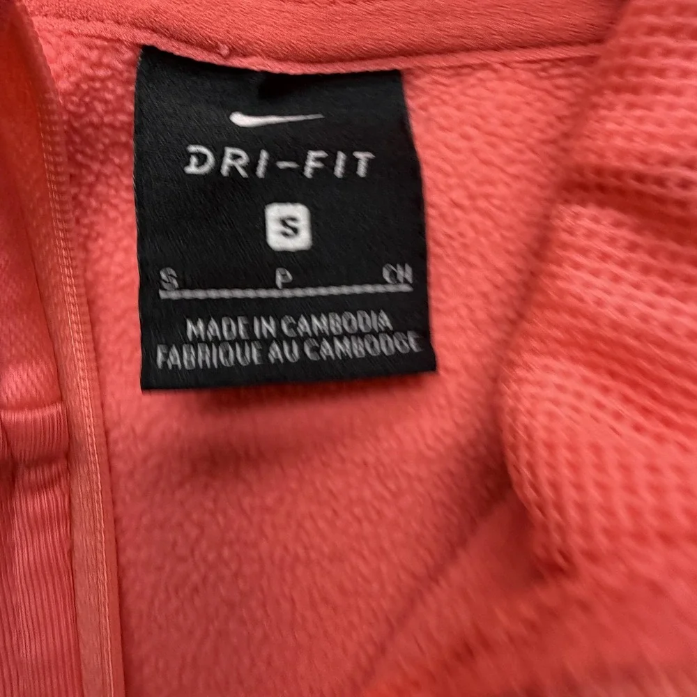 Nike Hoodie Youth Small‎ Pink Dri-FIT Full Zip Fleece Gradient Logo CJ4374-640